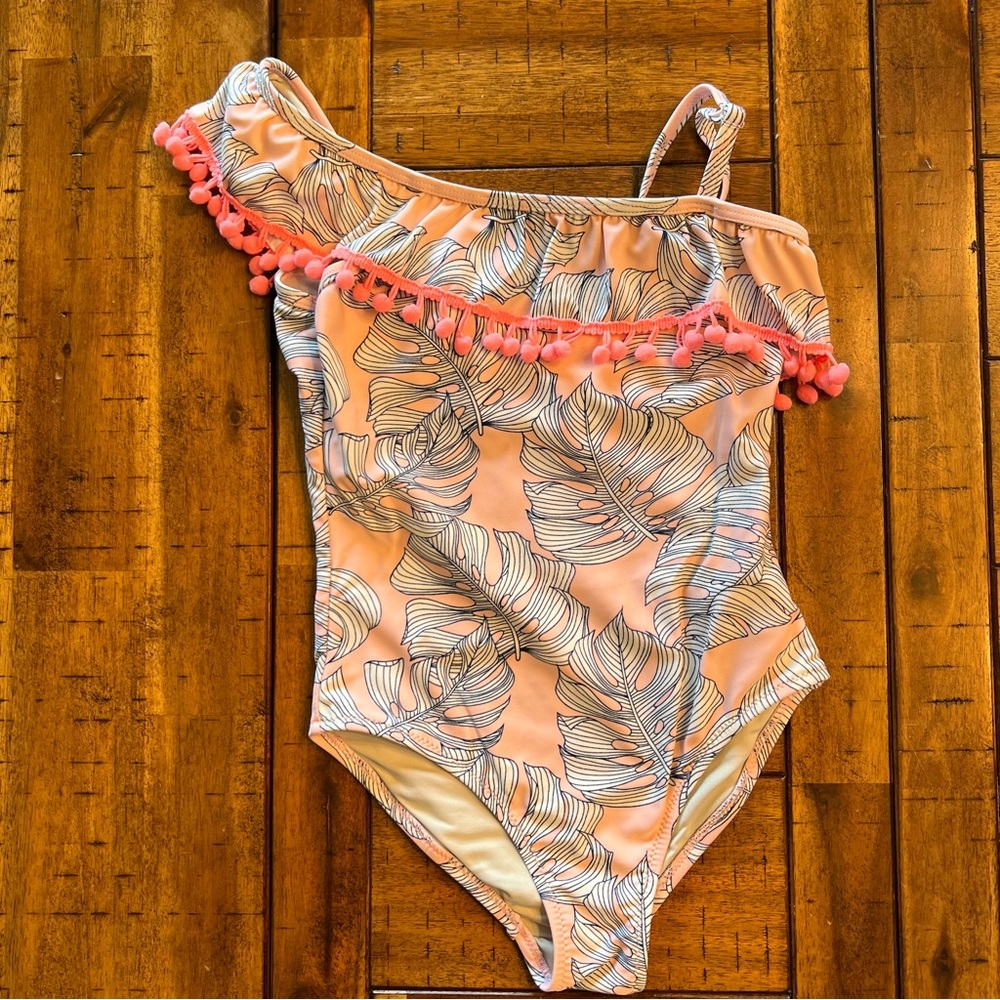 Size 6 Girl’s Shade Critters Pom-Pom One-Piece Swimsuit